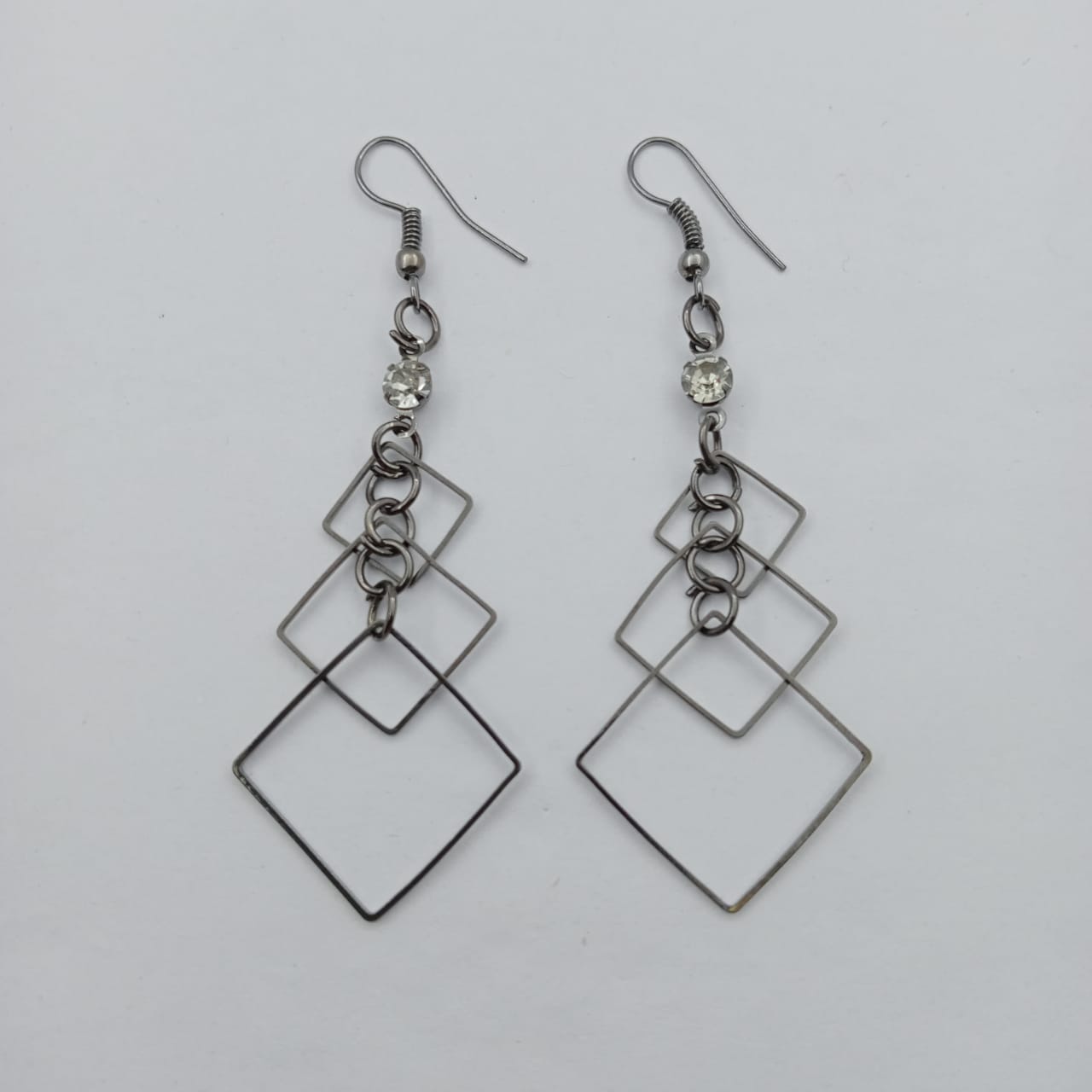Women's 3 layers Barfi Earrings (Black)